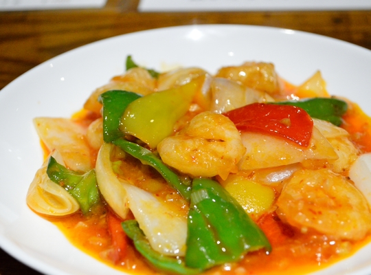 海老と野菜の炒め