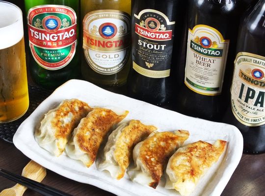 神餃子と青島ビール