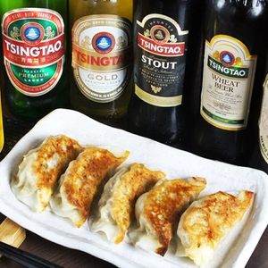 神餃子と青島ビール