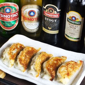 神餃子と青島ビール