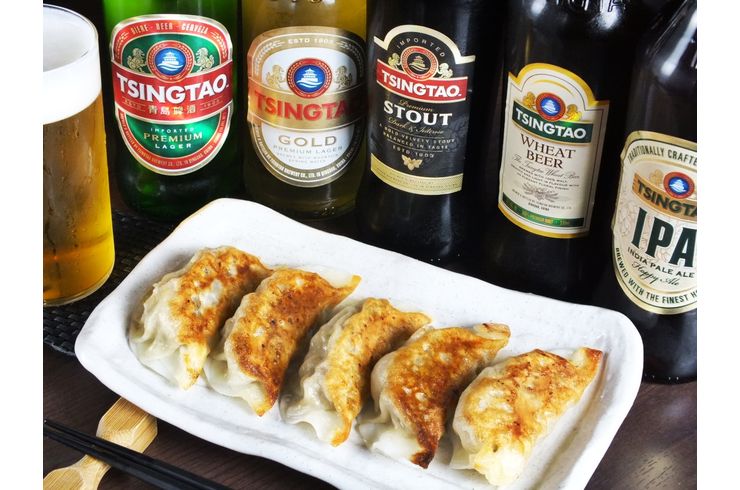 神餃子と青島ビール